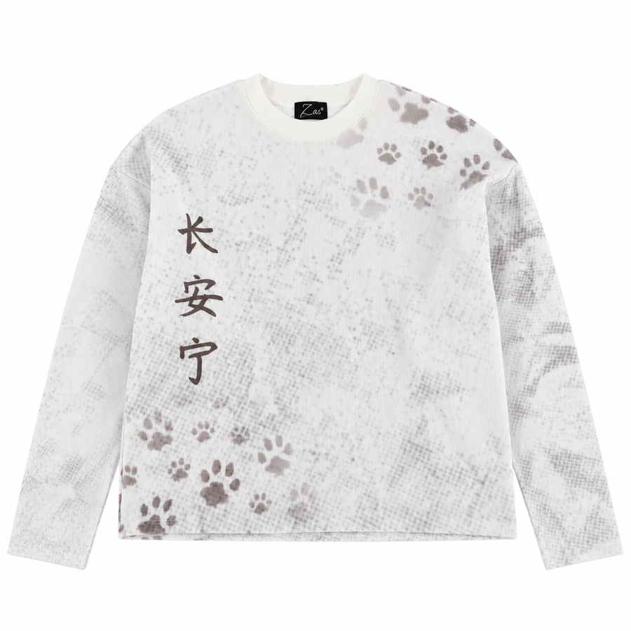 Paw Print Washed Thermal