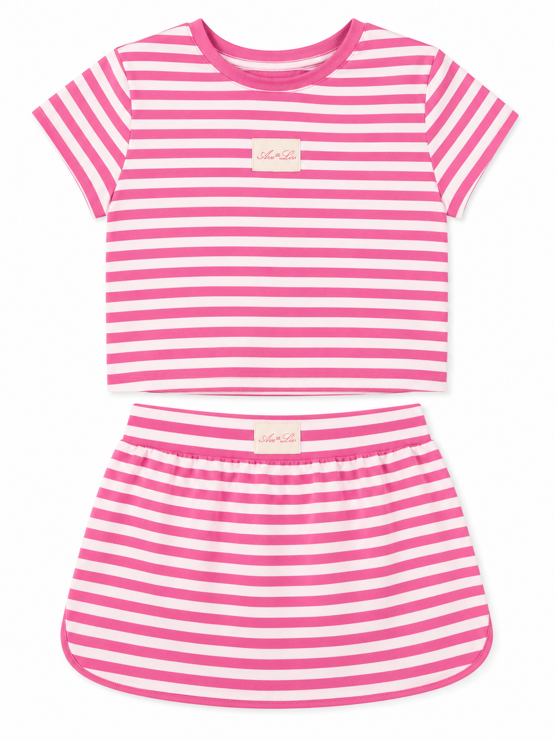 Striped Mini Skirt Set