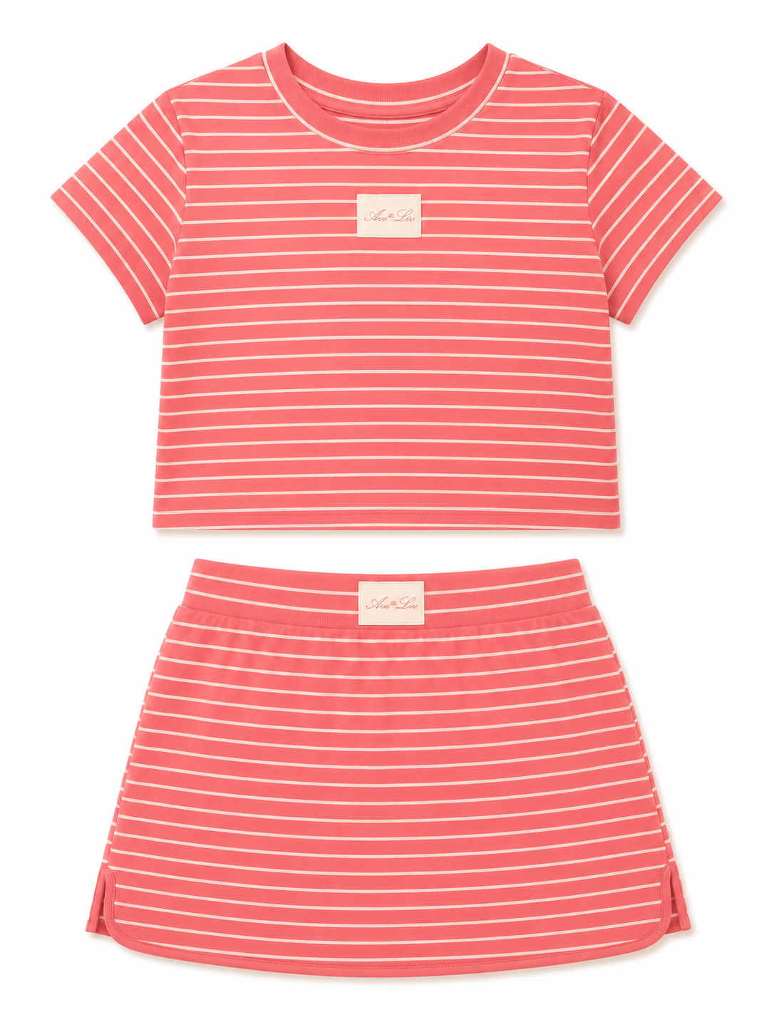 Striped Mini Skirt Set
