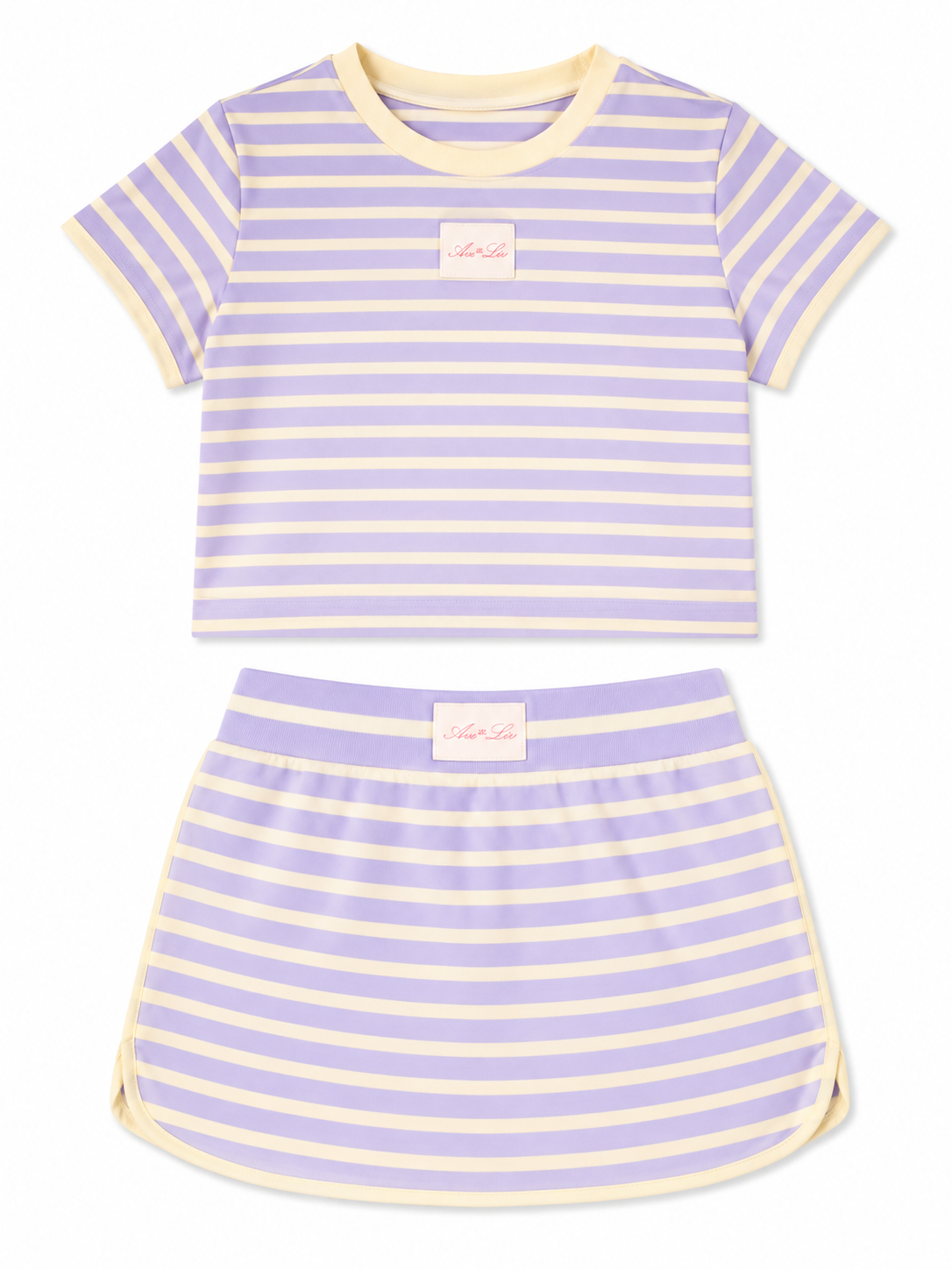 Striped Mini Skirt Set