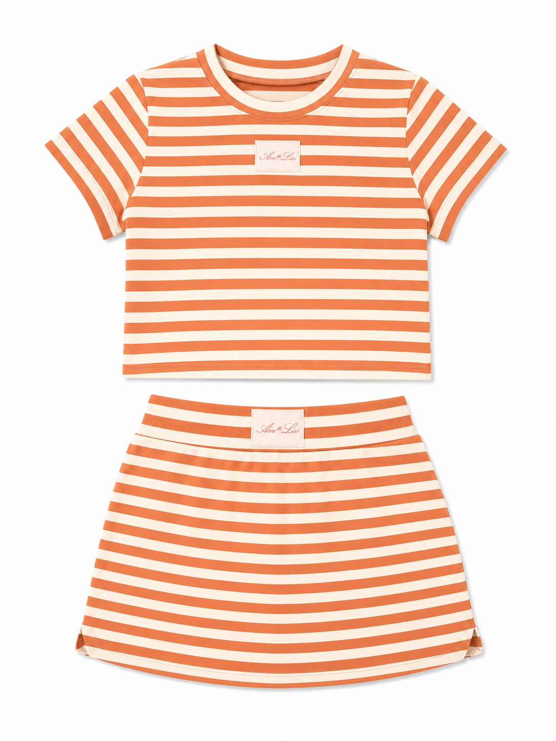 Striped Mini Skirt Set