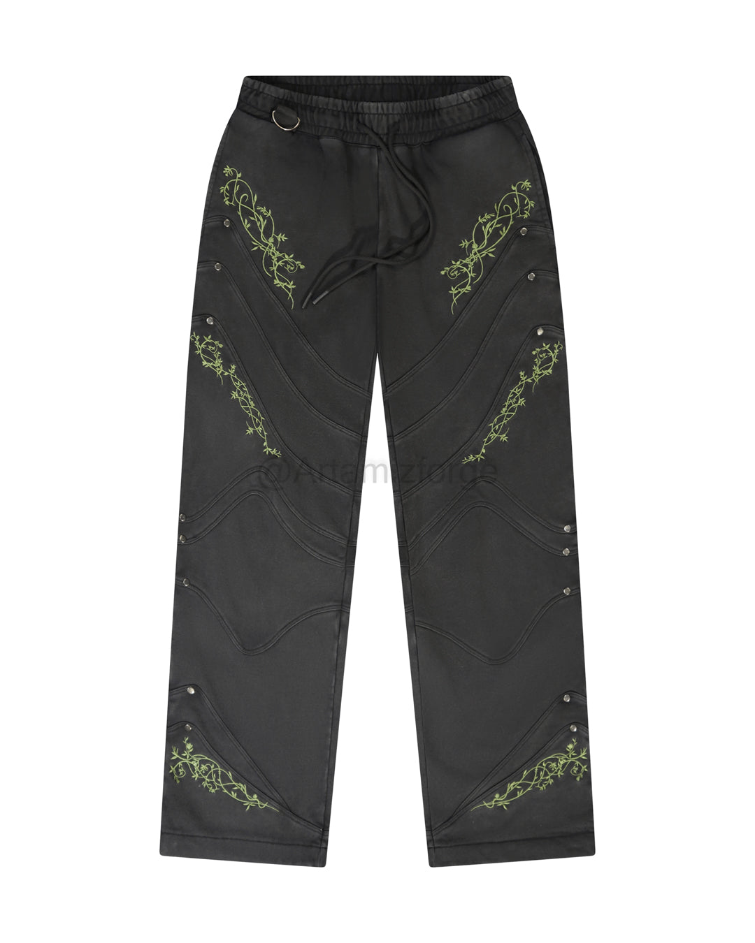 Armored Embroidered Set - Black Pants