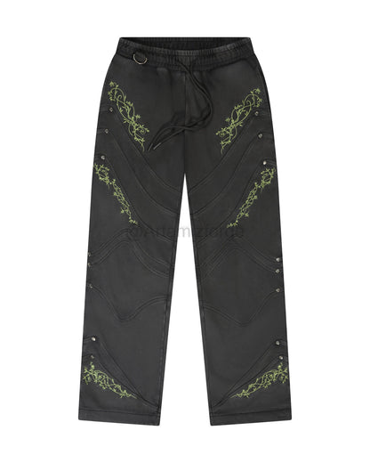 Armored Embroidered Set - Black Pants