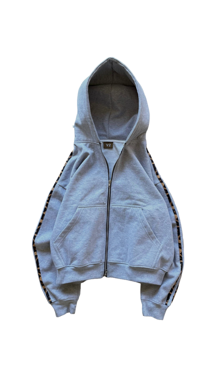 Gray Zip Hoodie