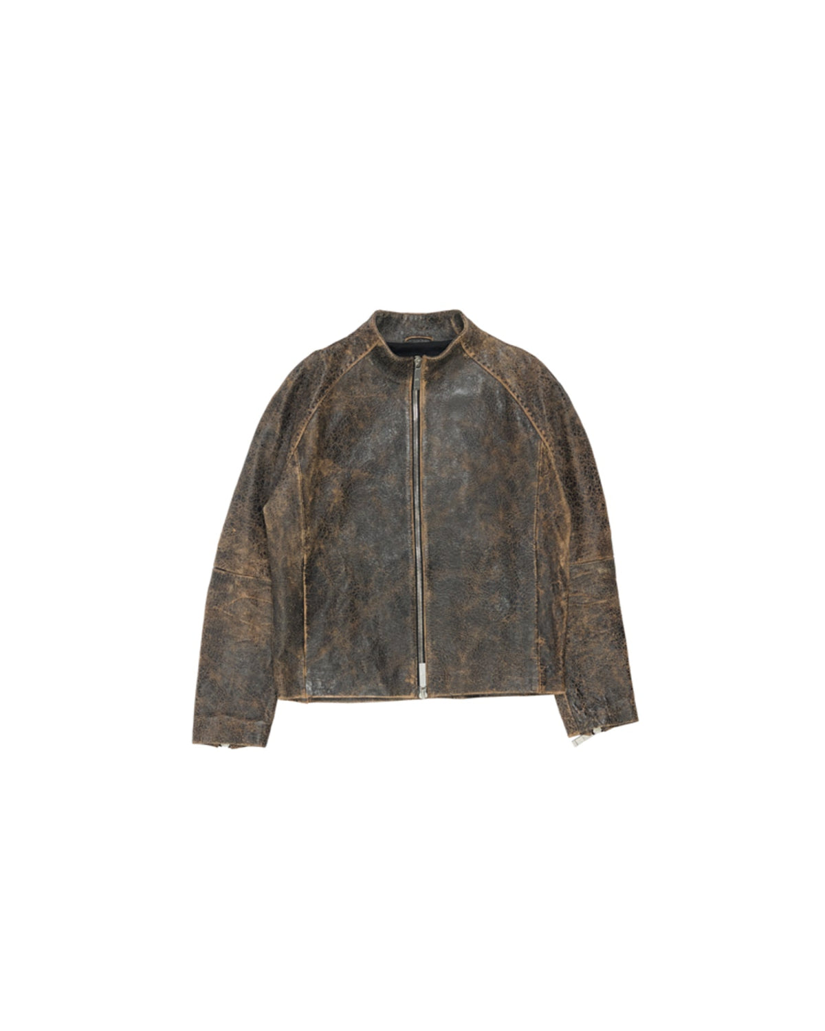 Raglan Zip Up Jacket — Vintage Brown Crackle