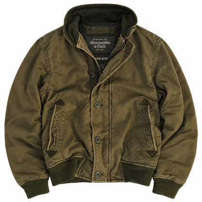 AF Jackets - Olive Hooded Utility Jacket