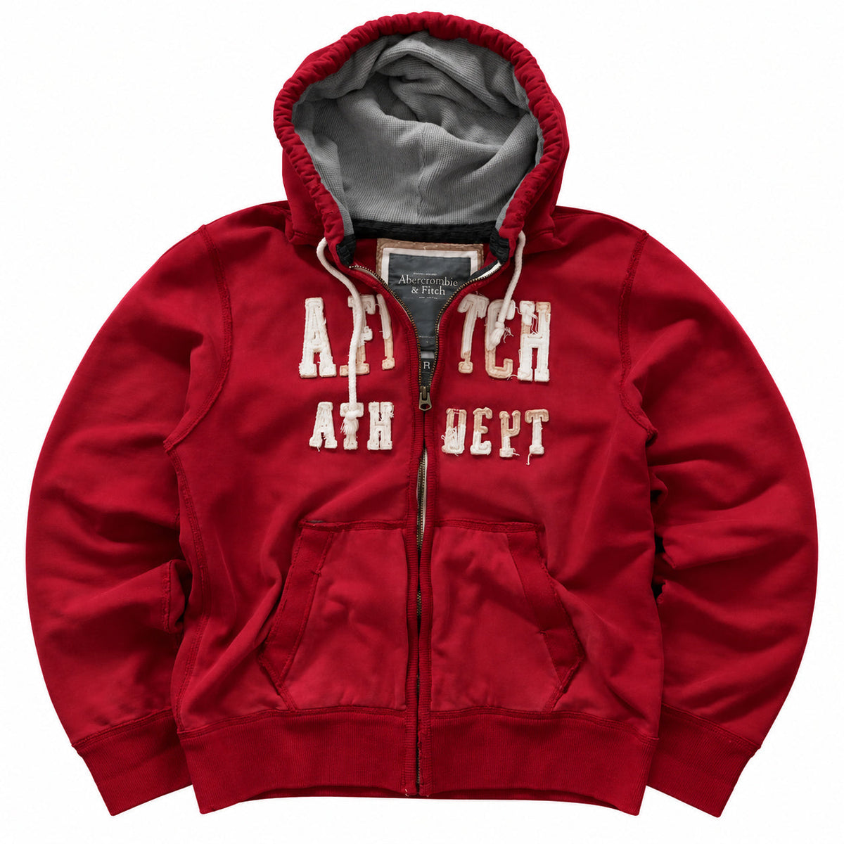 AF Jackets - Red Athletic Zip Hoodie