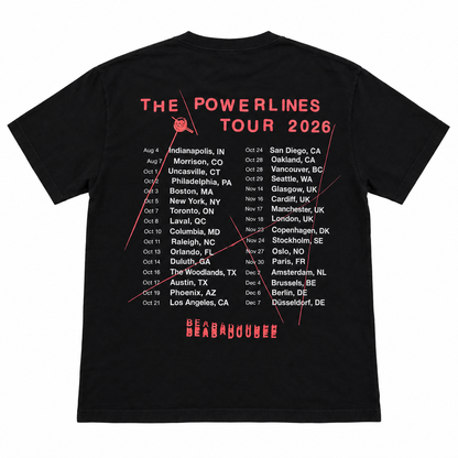Powerlines Tour Tee - Black
