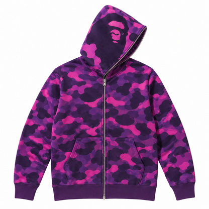 Camo Zip Hoodie Collection — Monkey — Purple
