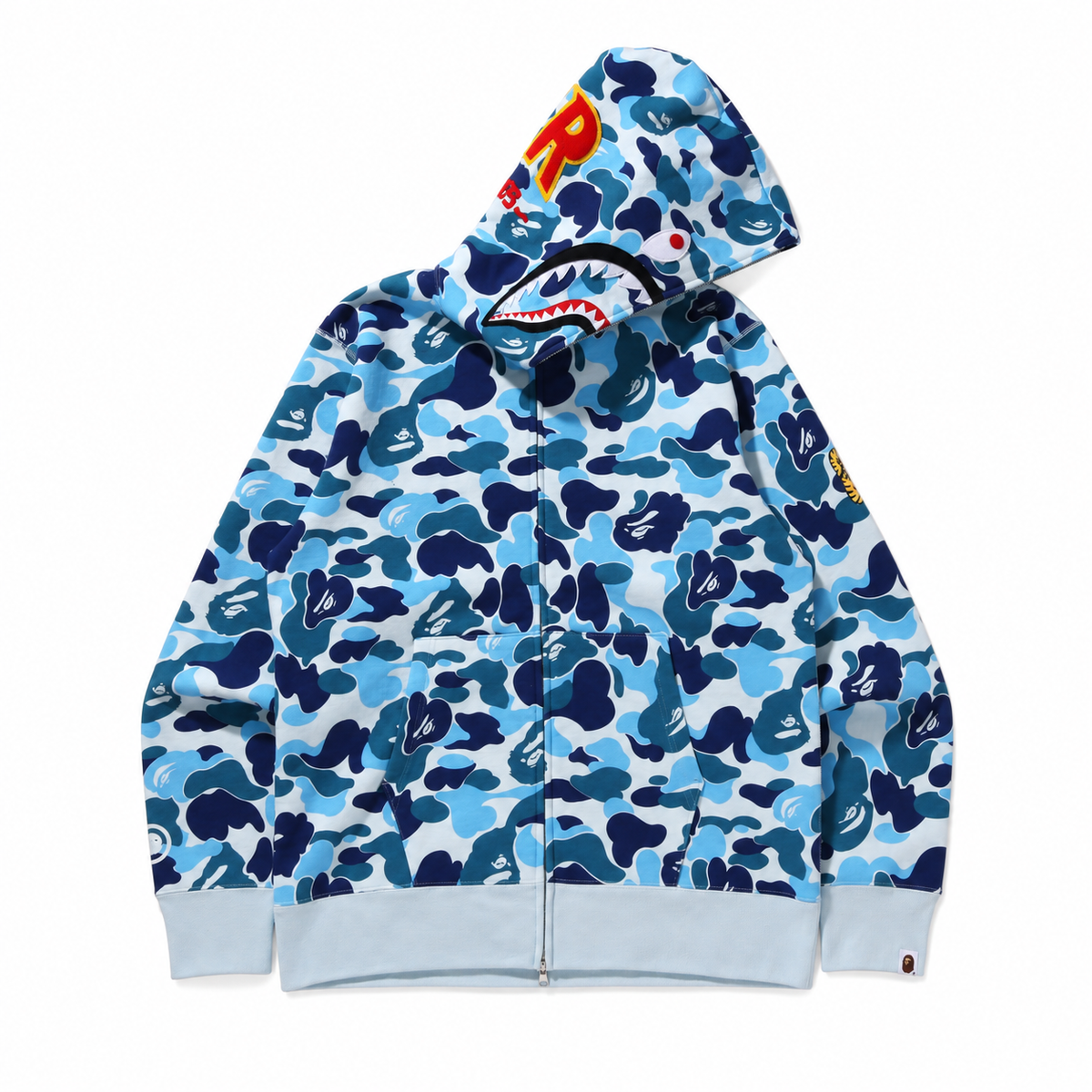 Camo Zip Hoodie Collection — Shark — Blue