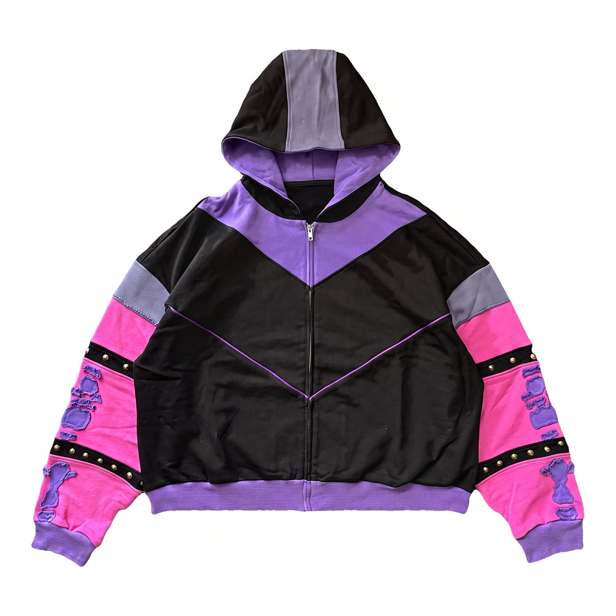Purple Warrior Zip Hoodie — Front