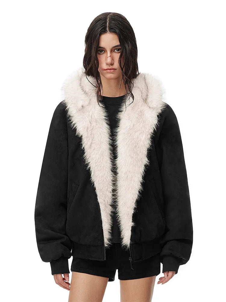 Kitty Leopard Hoodie - Black