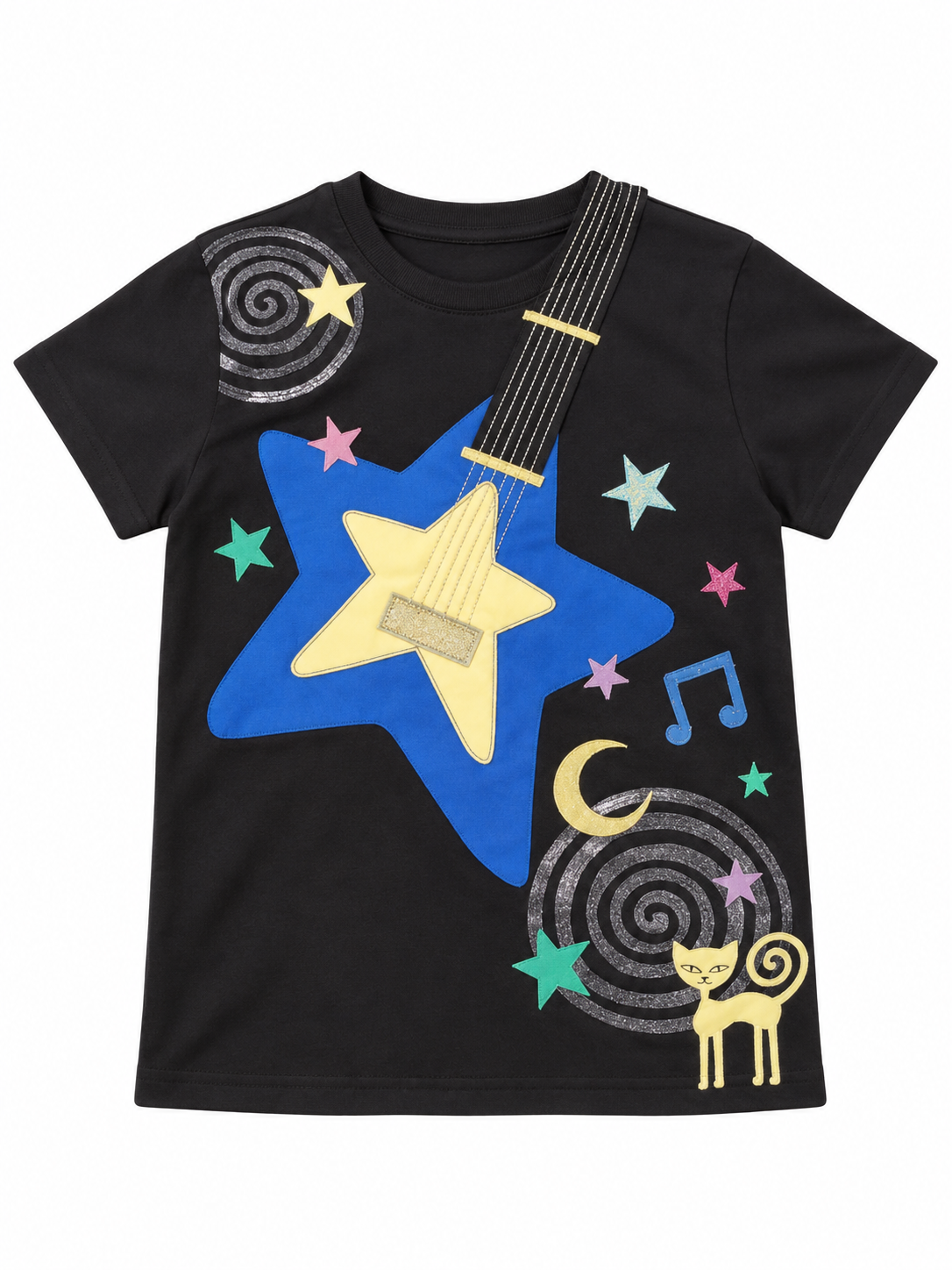 Black - Blue Moon Star Top
