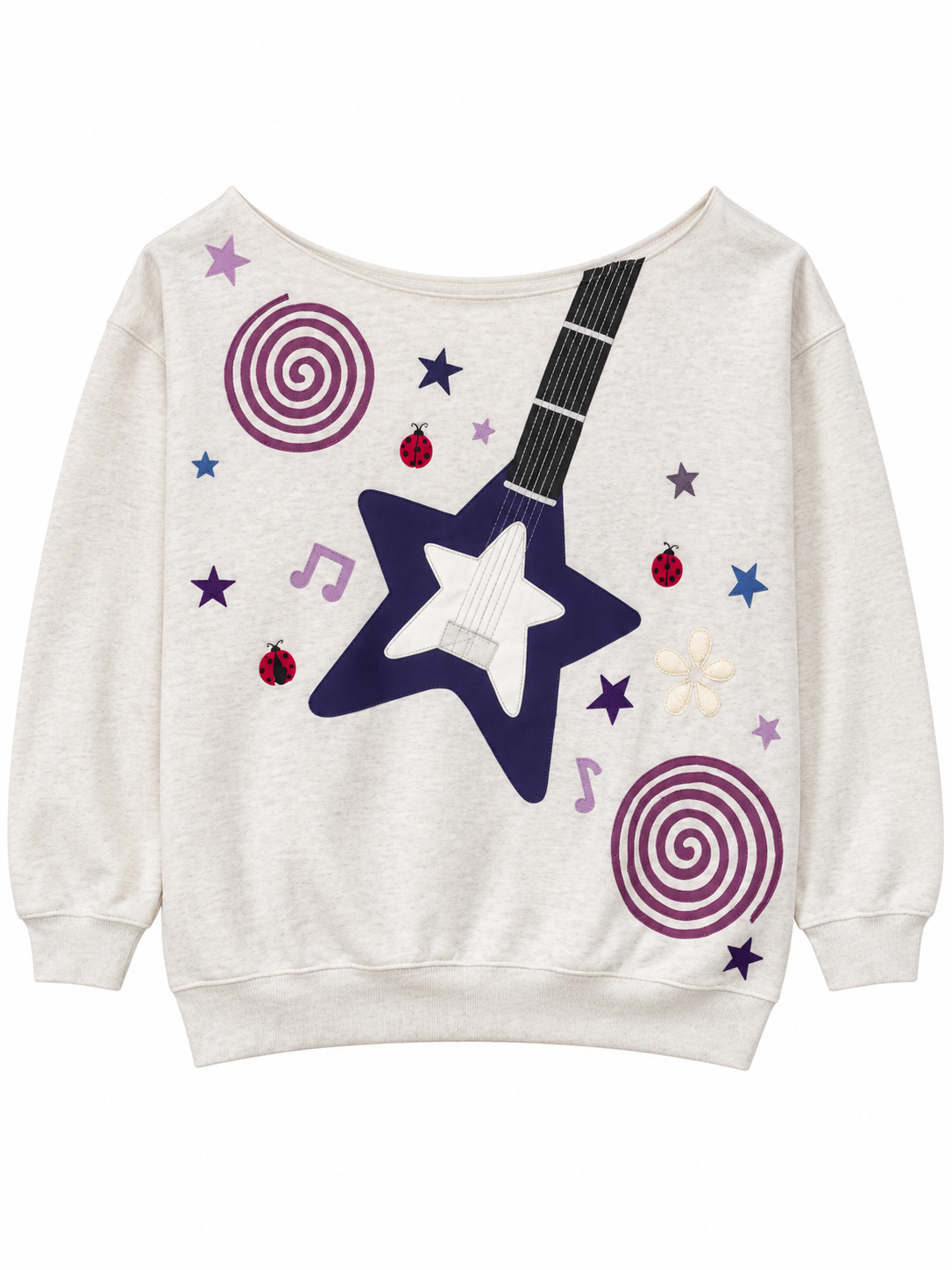 Cream - Purple Star Sweatshirt