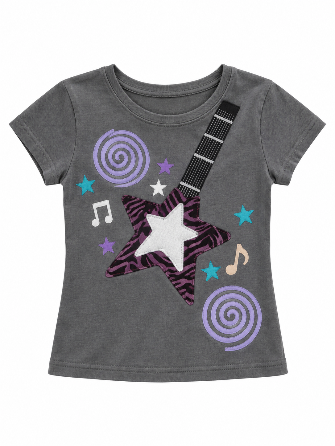 Grey - Zebra Star Tee
