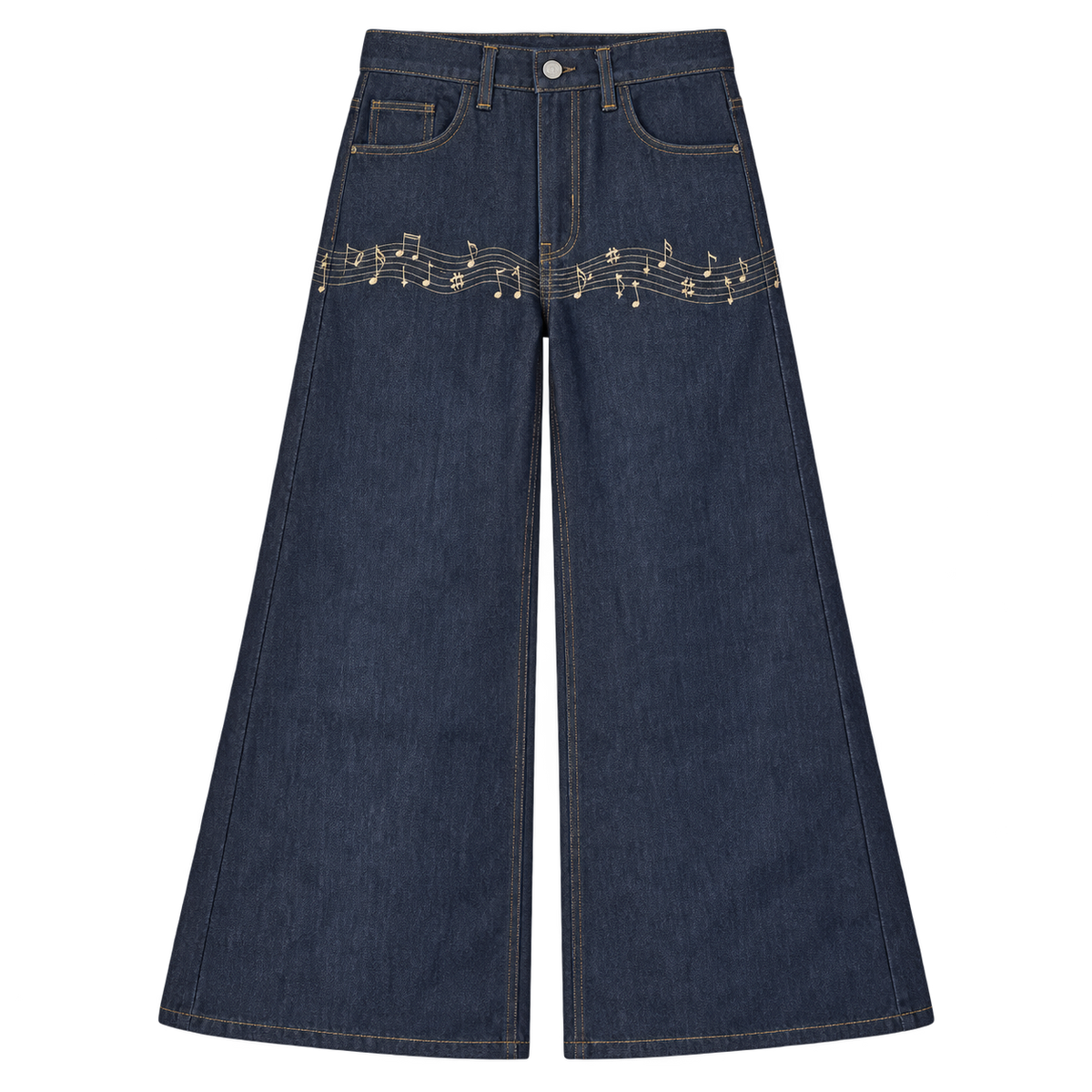 Navy Music Jeans — Front