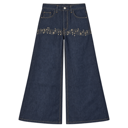 Navy Music Jeans — Front