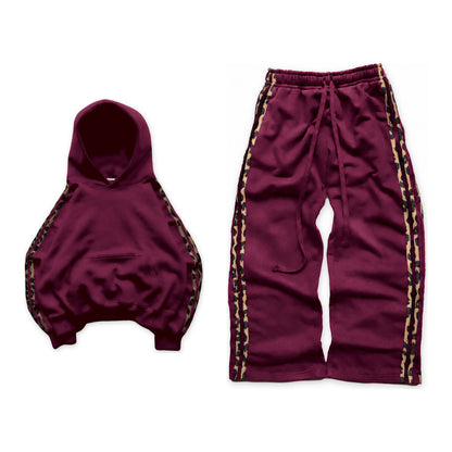 Noire burgundy set hoodie and sweats