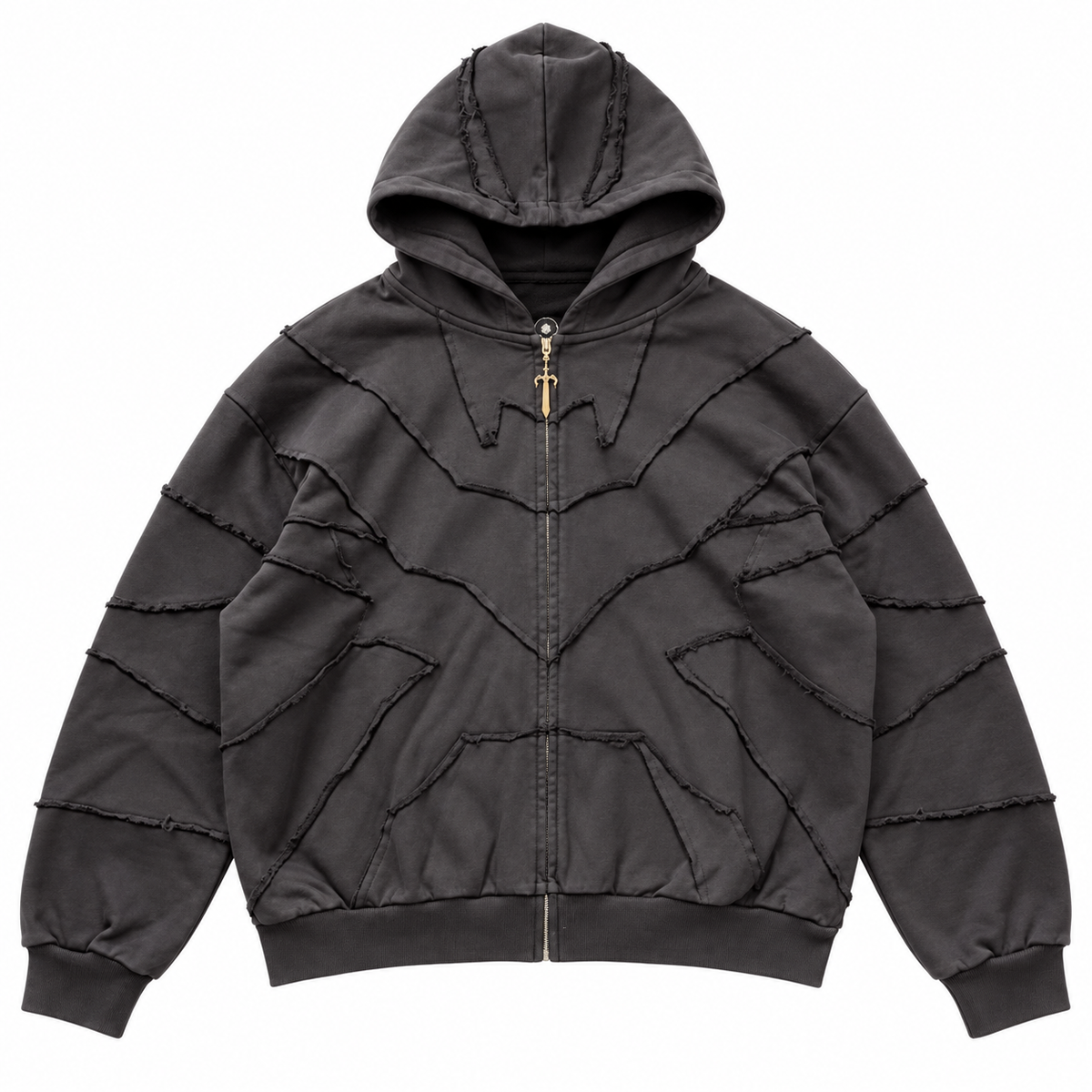 Roaring Knight Zip Hoodie - Charcoal