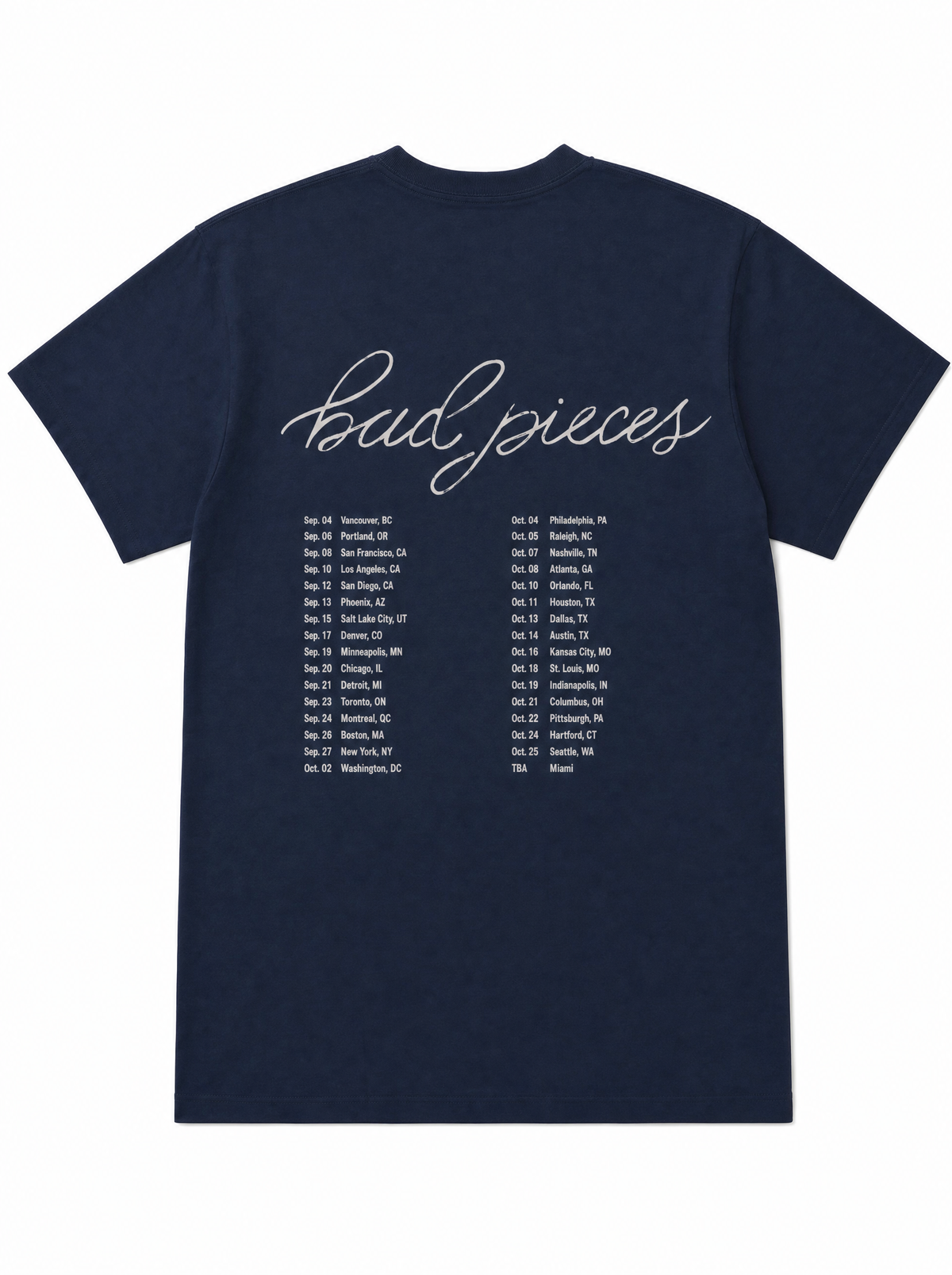 Tee - Navy Bad Pieces