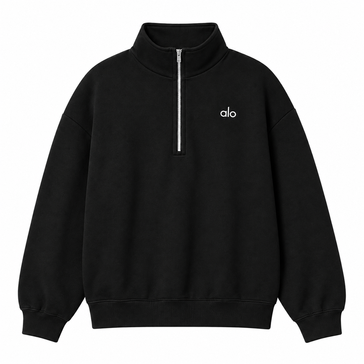 Quarter Zip Top — Jet Black — Top only