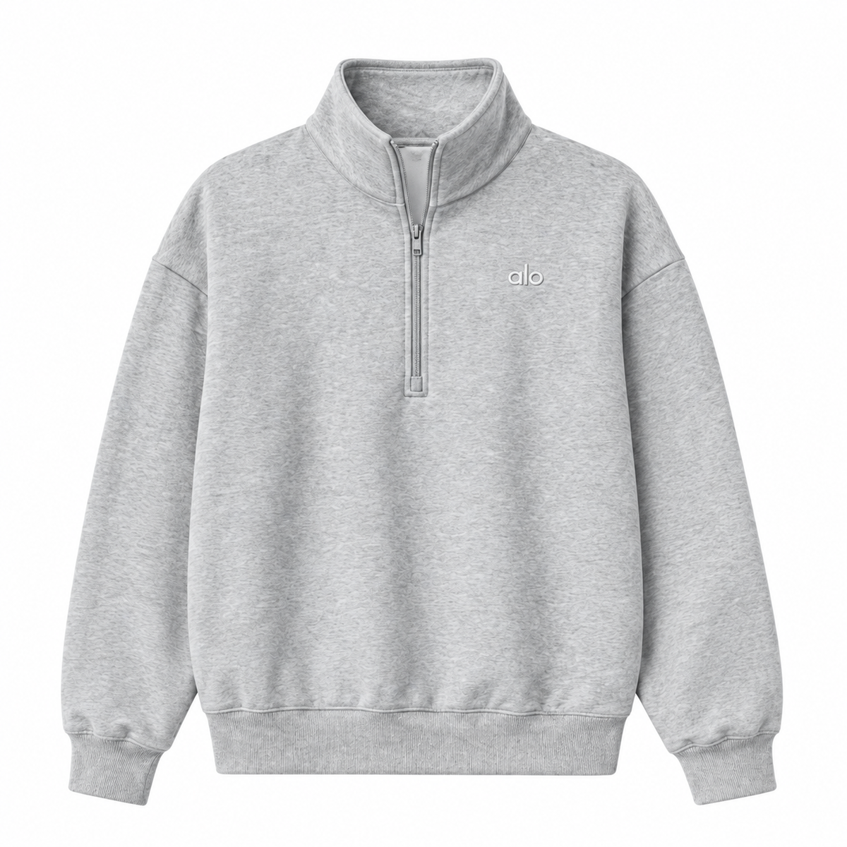 Quarter Zip Top — Light Gray — Top only