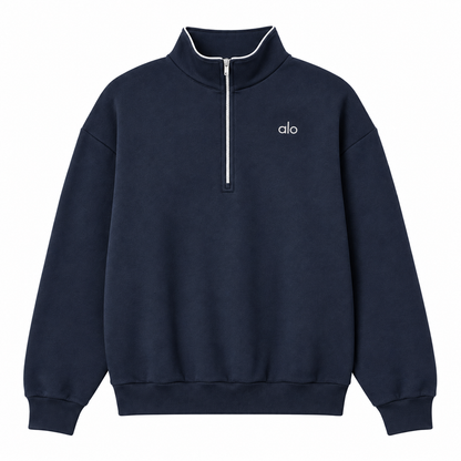 Quarter Zip Top — Navy Blue — Top only