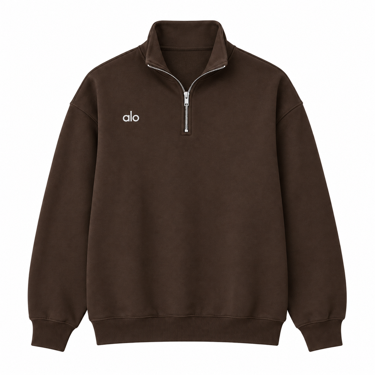 Quarter Zip Top — Espresso Brown — Top only