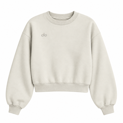 Crewneck Top — Cream — Top only