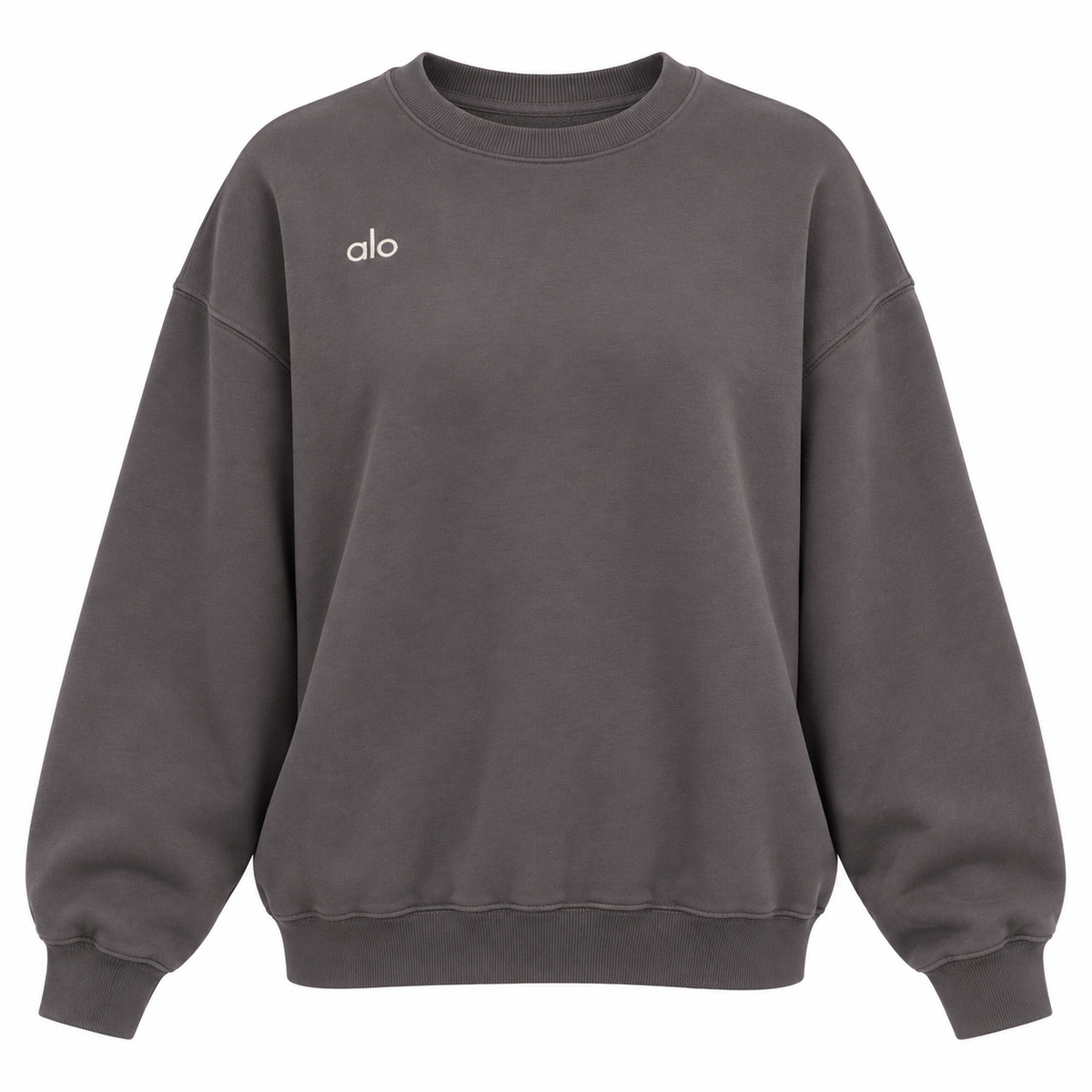 Crewneck Top — Washed Charcoal — Top only