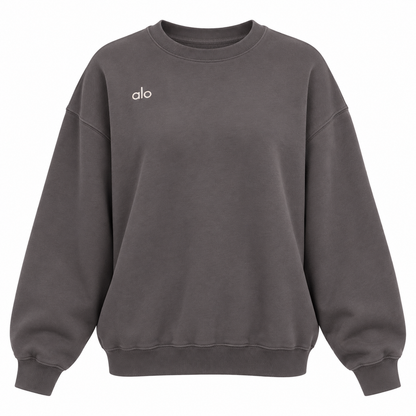 Crewneck Top — Washed Charcoal — Top only