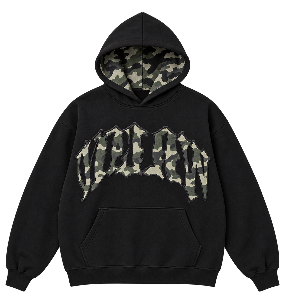 Black / Camo — Hoodie — Front