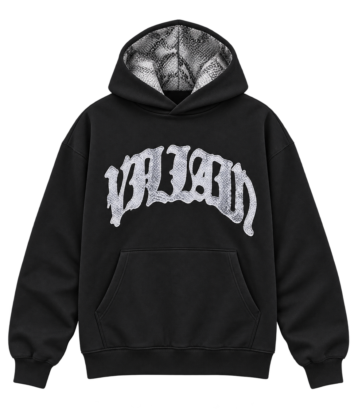Black / Gray Cobra — Hoodie — Front