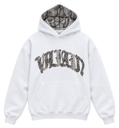White / Gray Cobra — Hoodie — Front