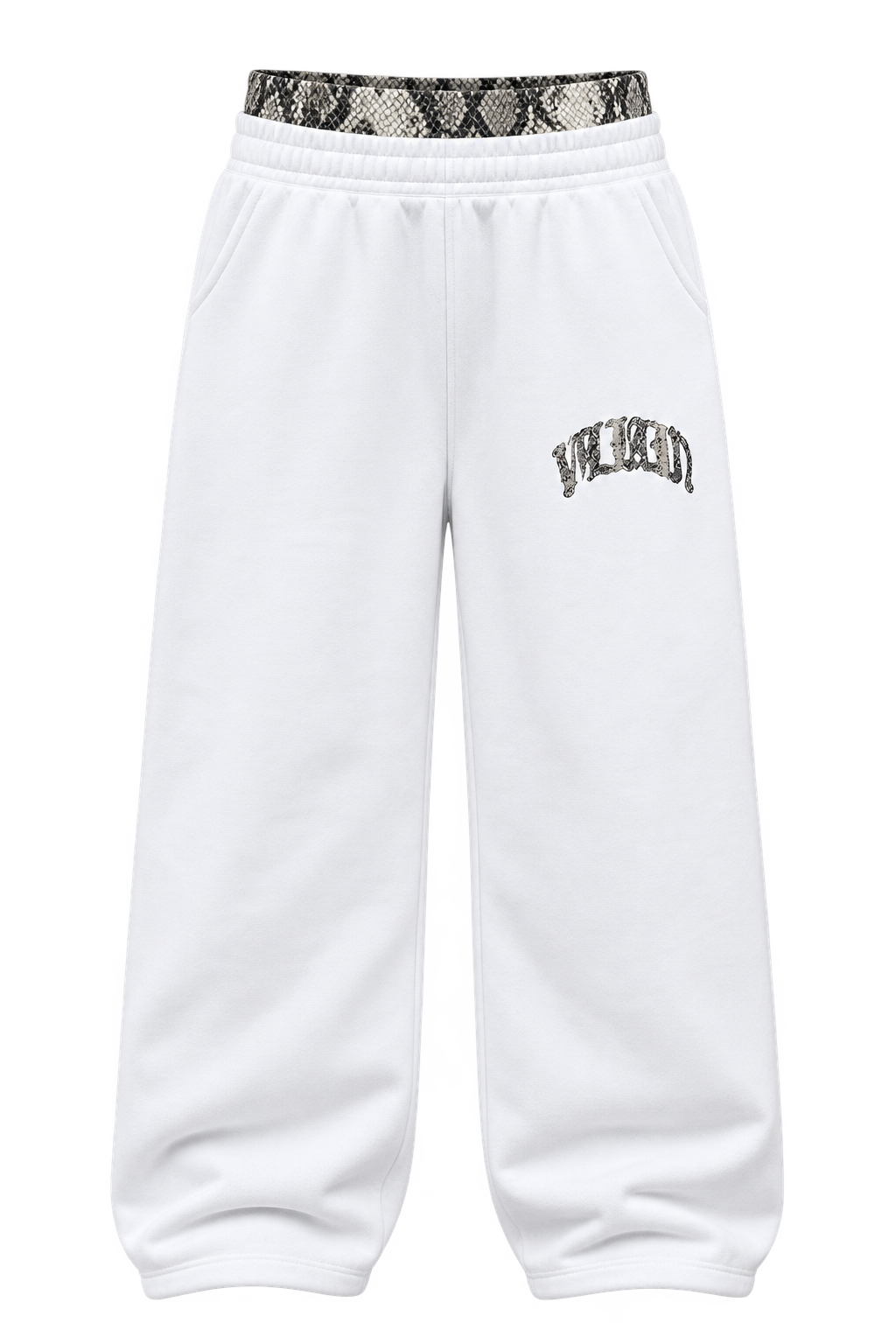 White / Gray Cobra — Pants — Front