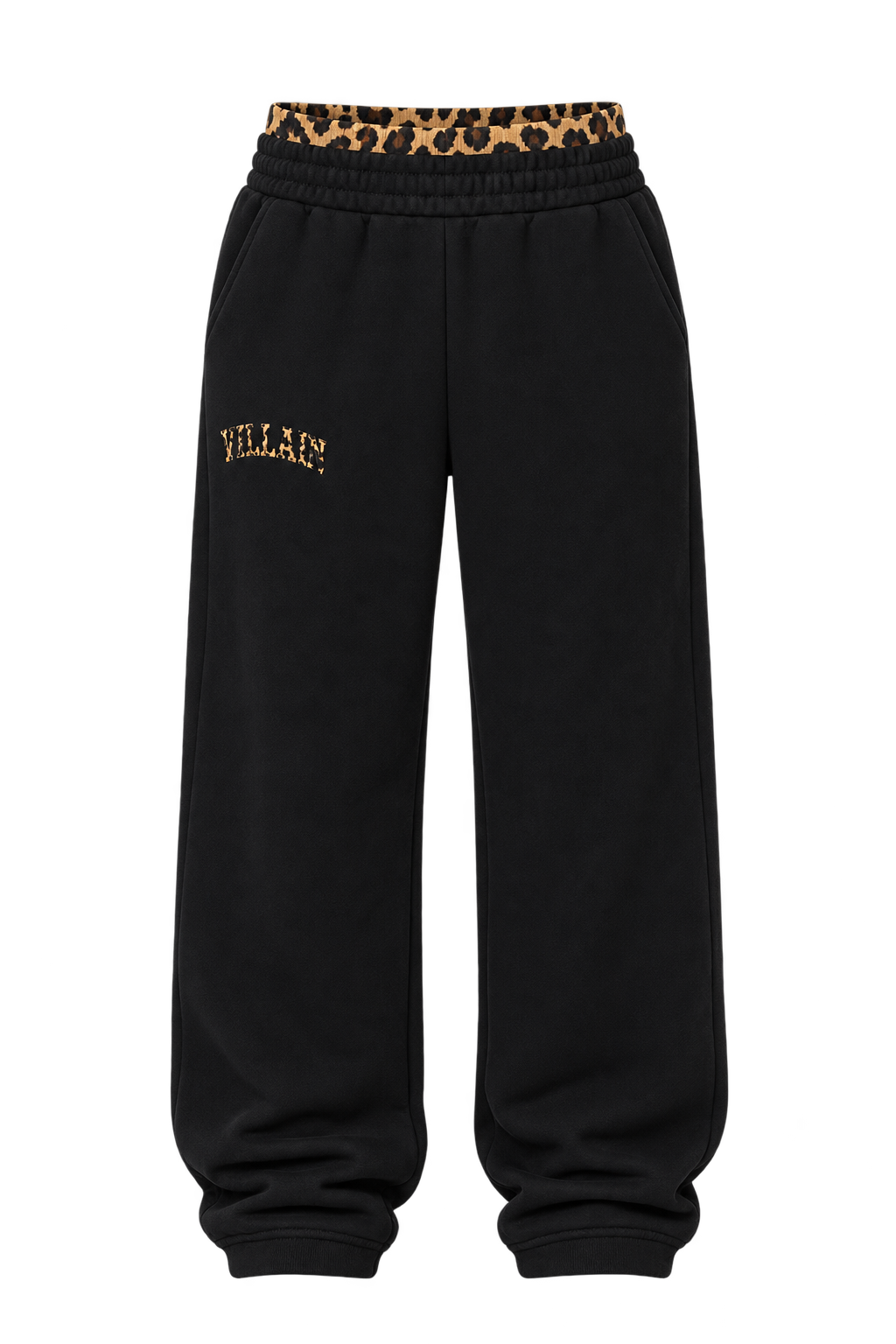 Black / Brown Leopard — Pants — Front