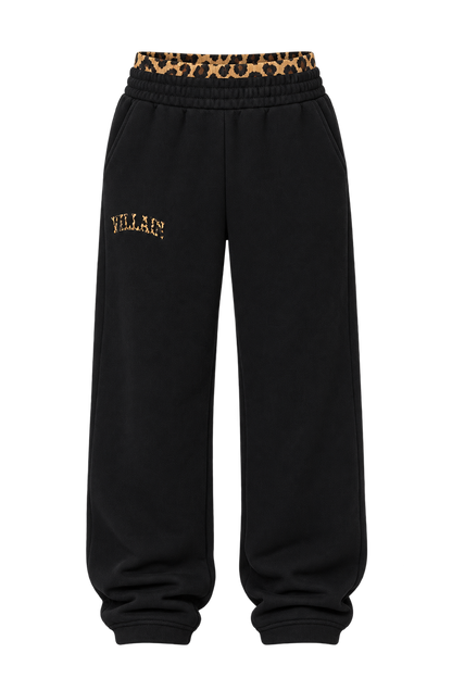 Black / Brown Leopard — Pants — Front