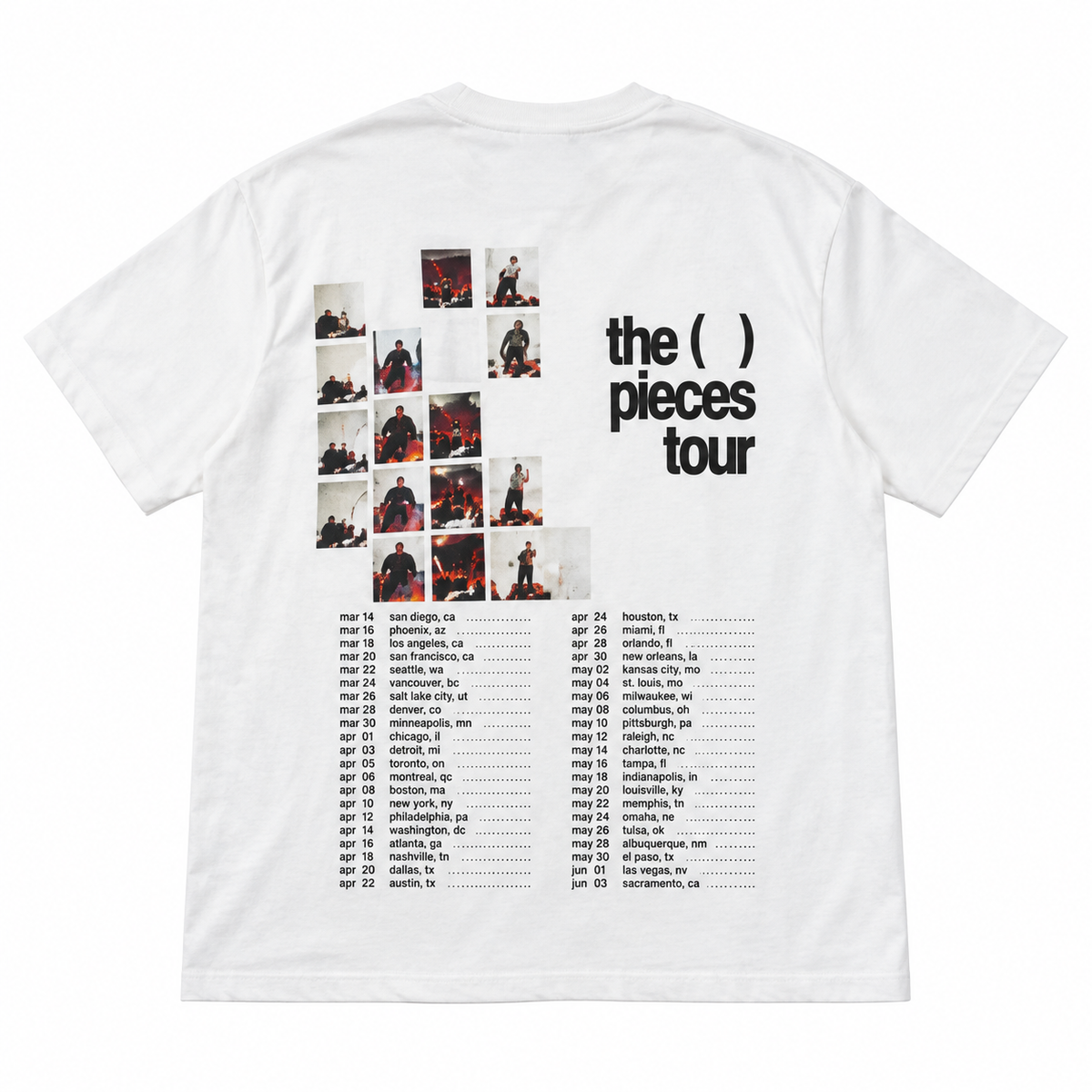 Tee - White Tour Collage